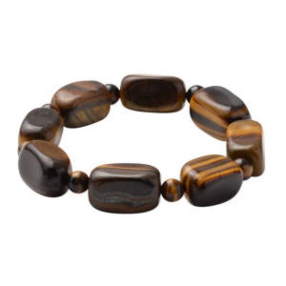 South African Yellow Tiger's Eye Beaded Stretch Bracelet 208.50 ctw - Picture 1 of 3